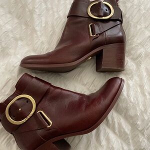 DKNY brown leather boots
